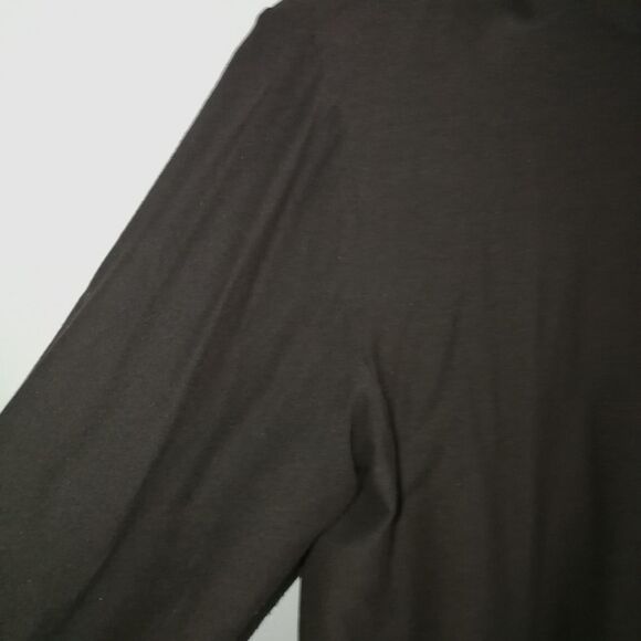 Eileen FISCHER Dark Chocolate LagenlookZipper Front Long Cardigan / Blazer Small - Picture 5 of 13